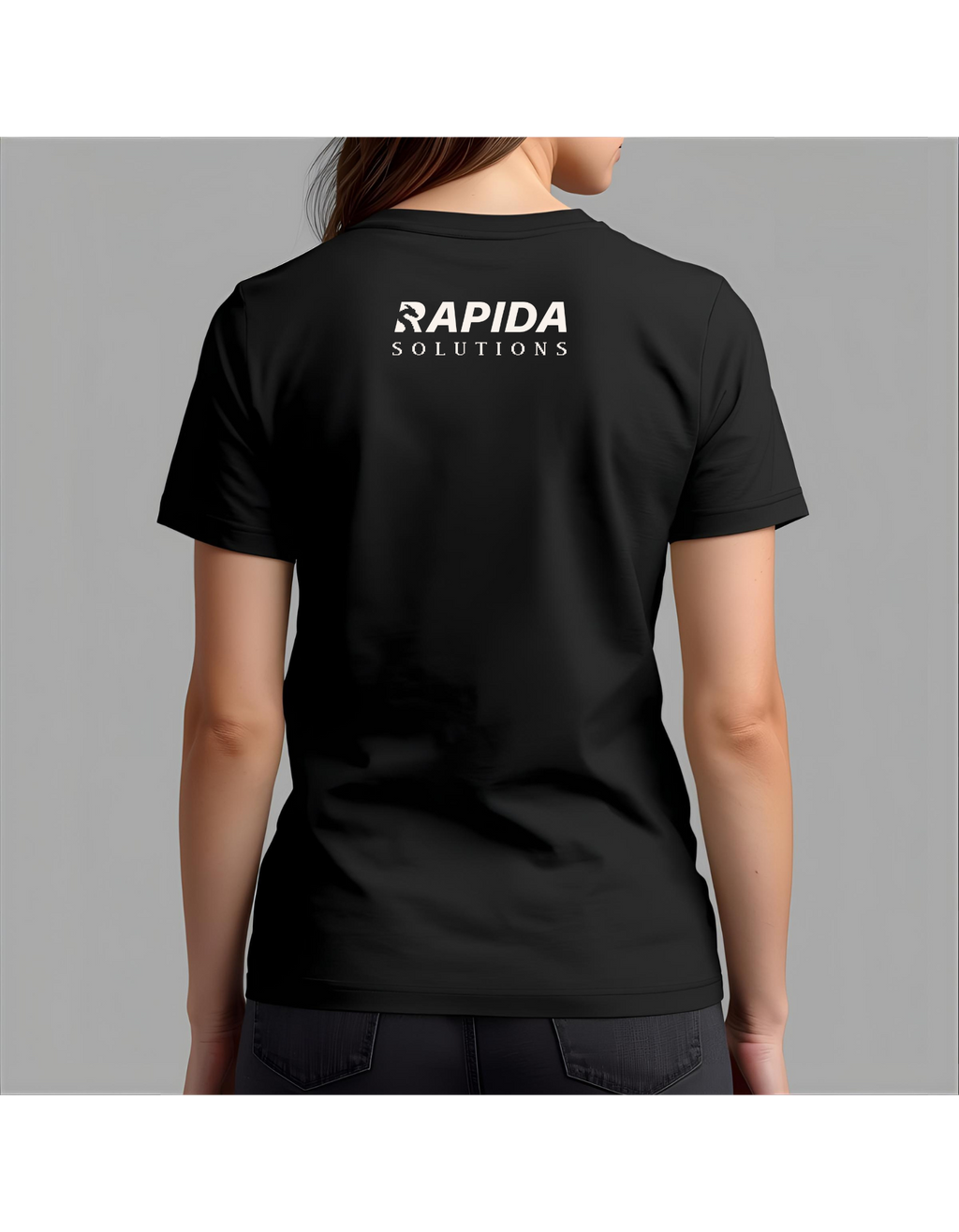 ASIA Black Female T-shirt Rapida logo