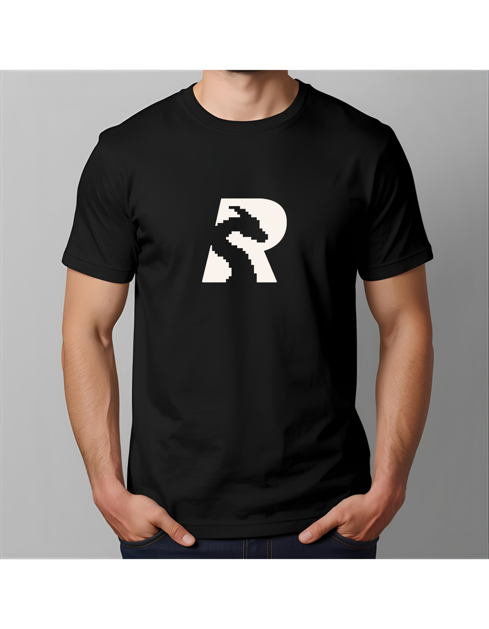 ASIA Black Male T-shirt Rapida Logo
