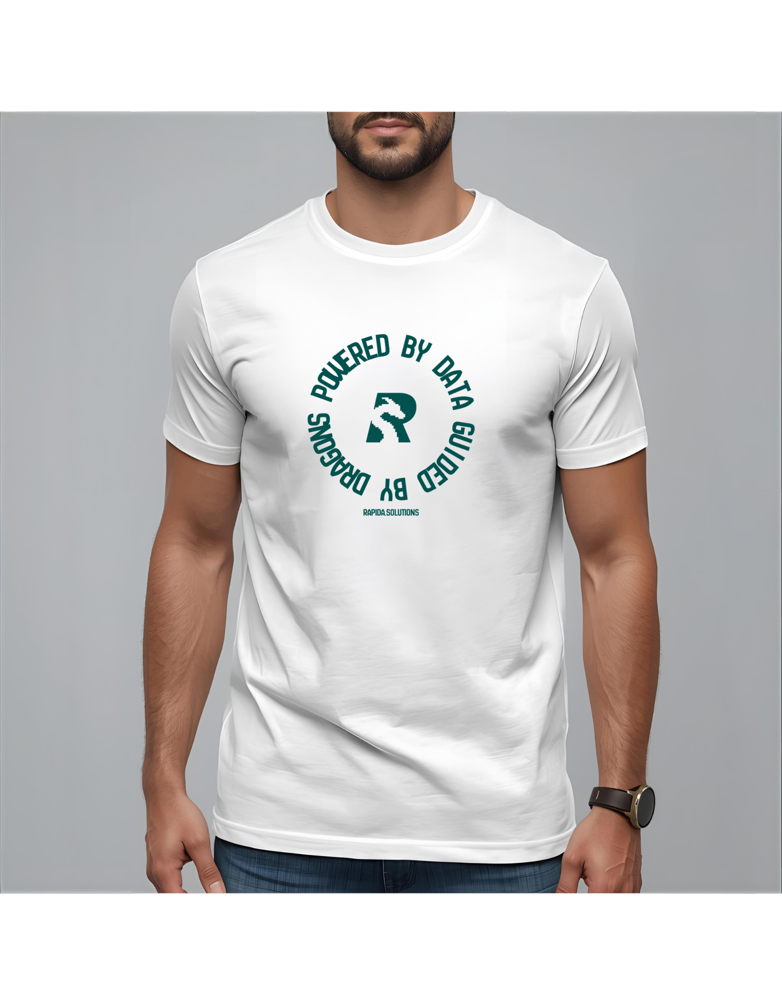 ASIA White Male Powered by Data T-shirt
